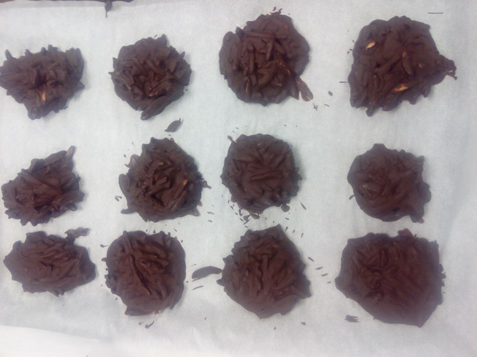 DIY Roasted choc almond rocks